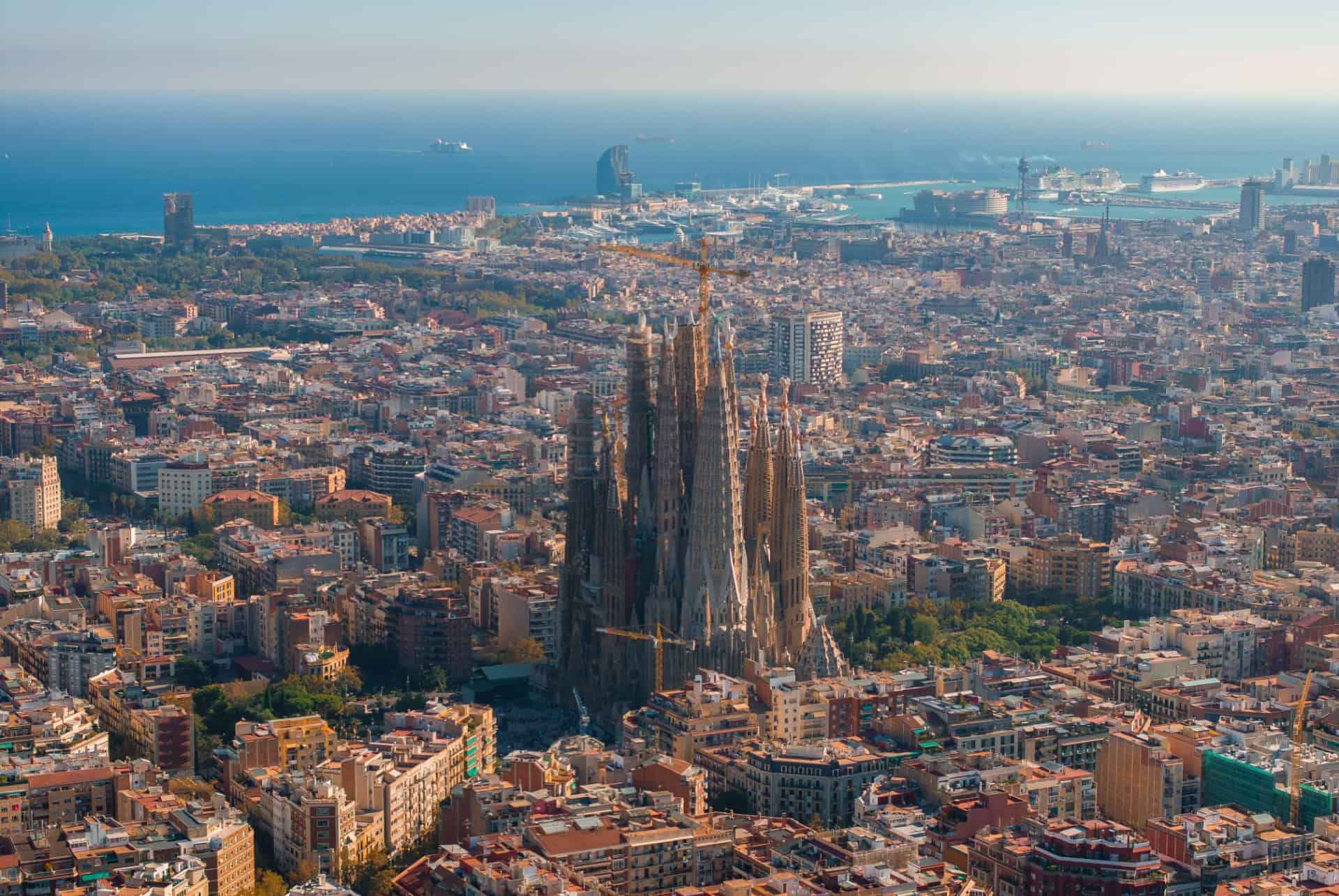 vue aerienne de barcelone vue aerienne de barcelone