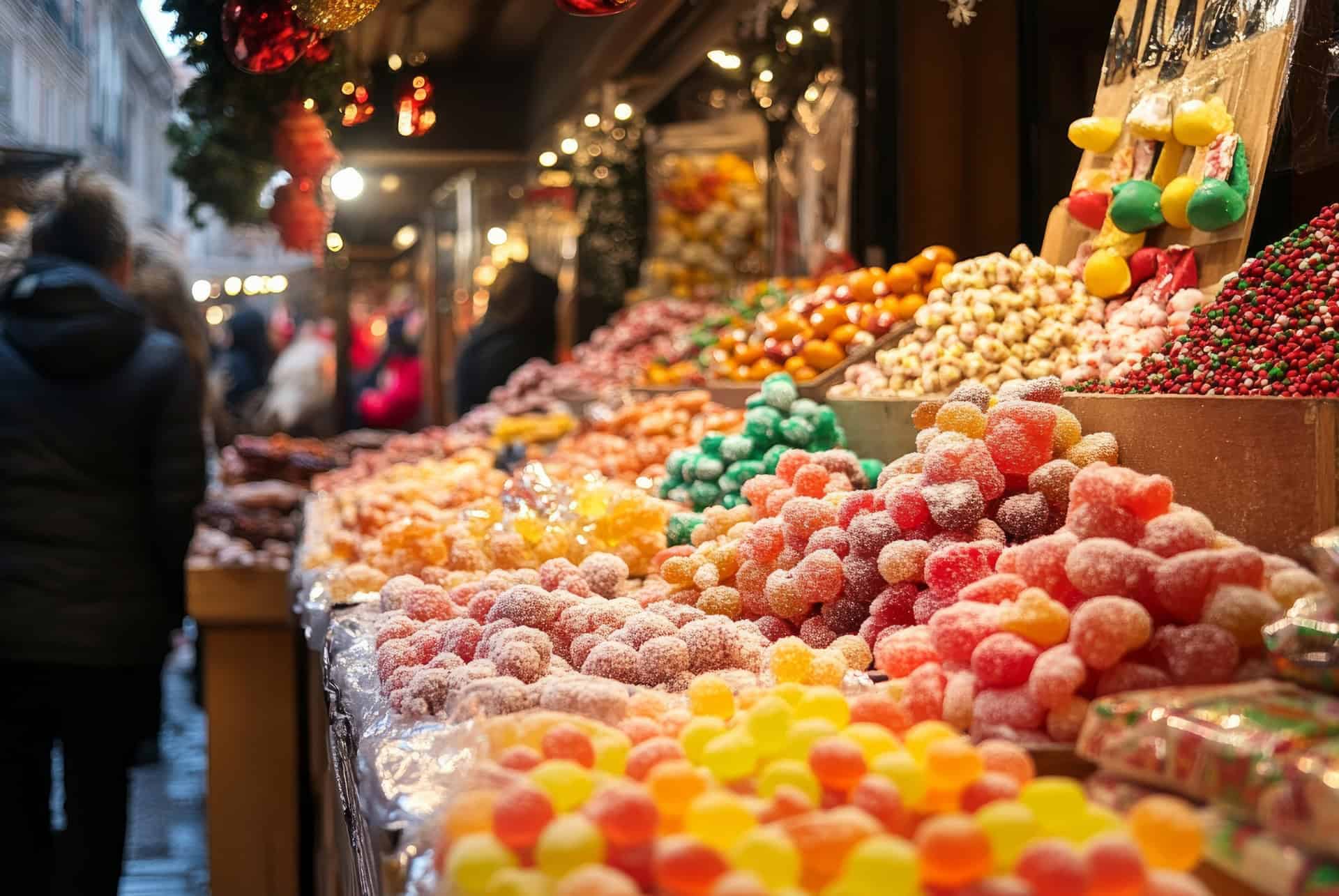 meilleurs marches de noel de barcelone stand bonbon 