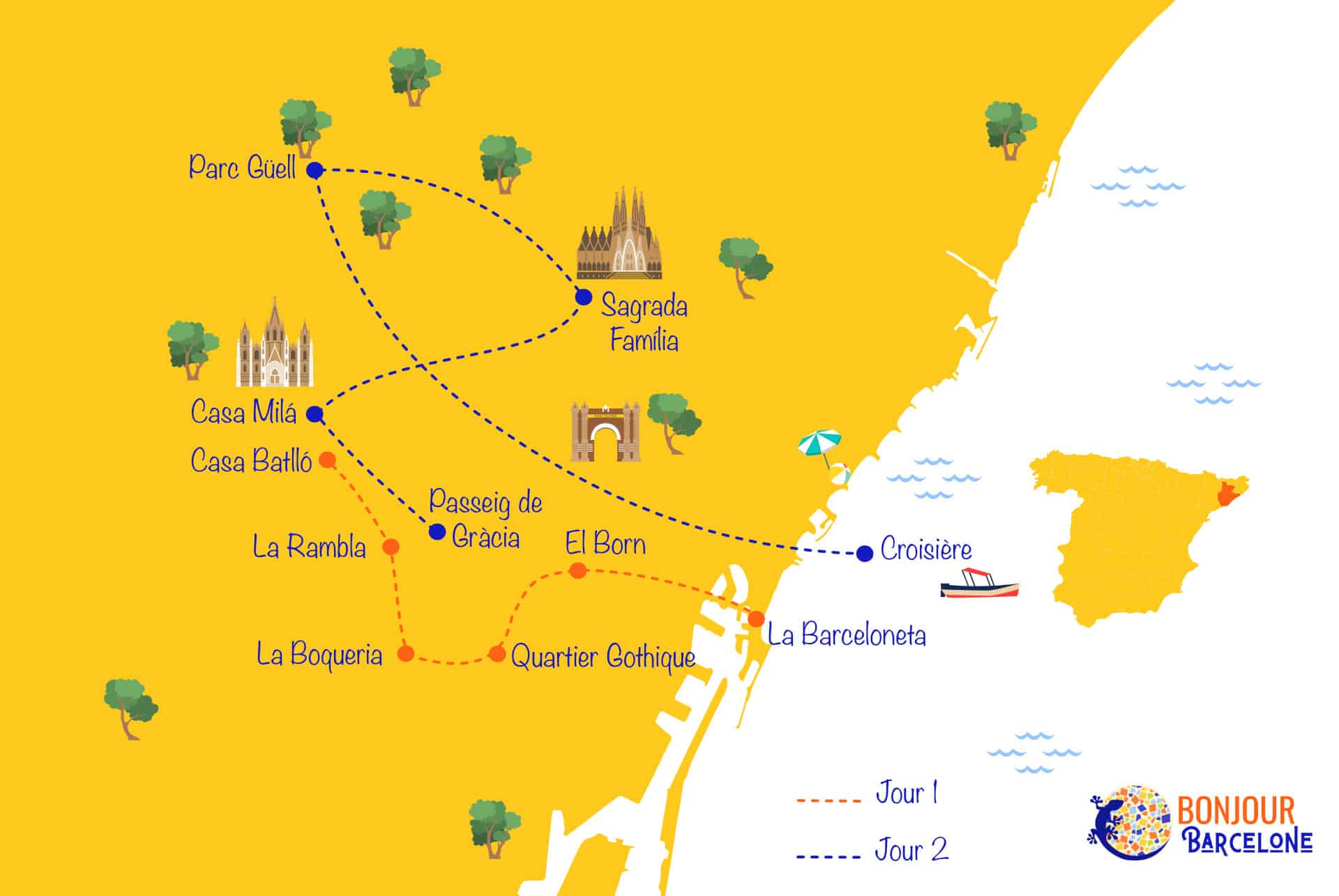 itineraire barcelone 2 jours itineraire barcelone 2 jours