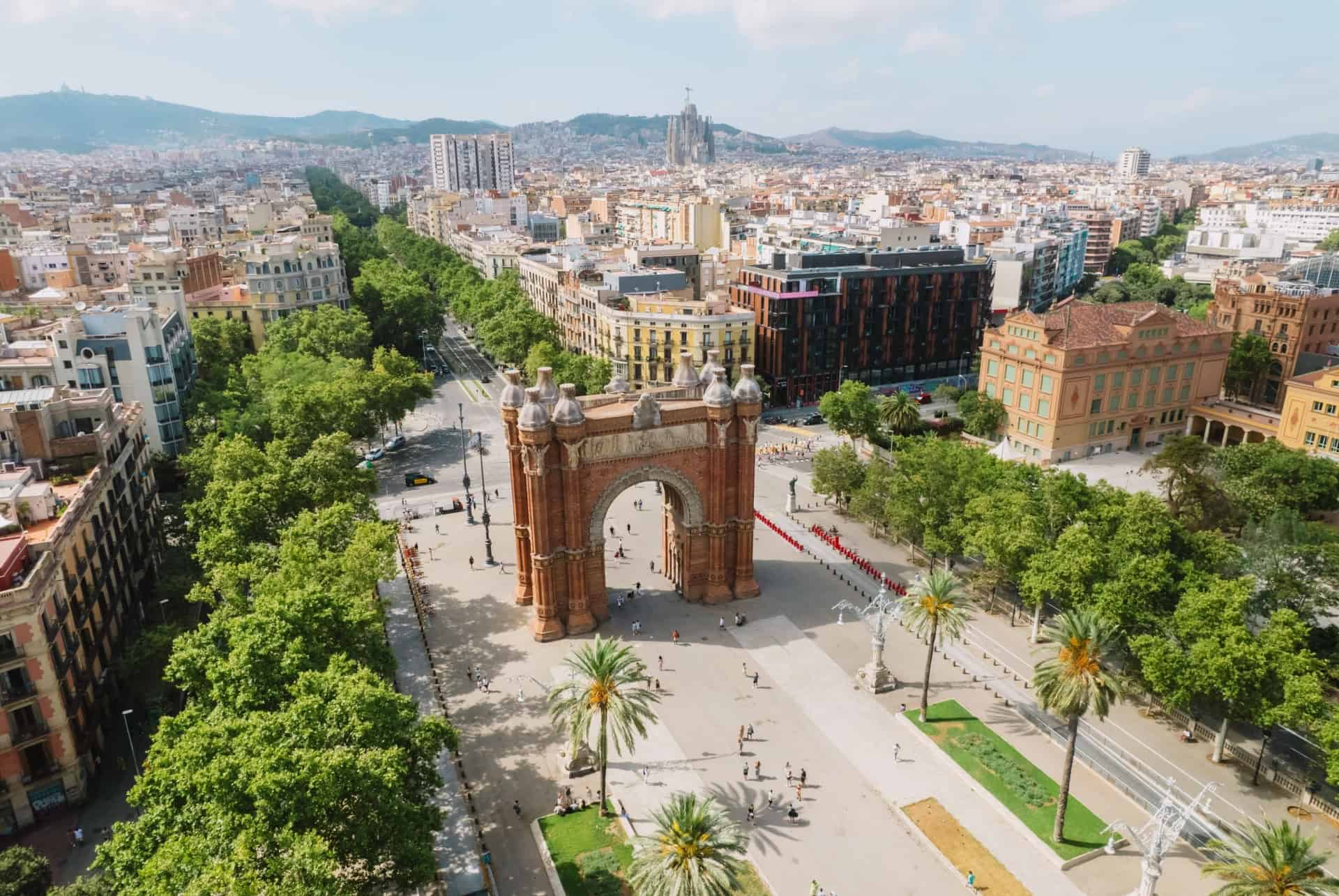 arc triomf vue aerienne arc triomf vue aerienne